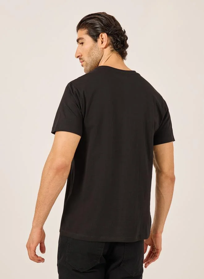 Styli Printed Regular Fit Crew Neck T-Shirt