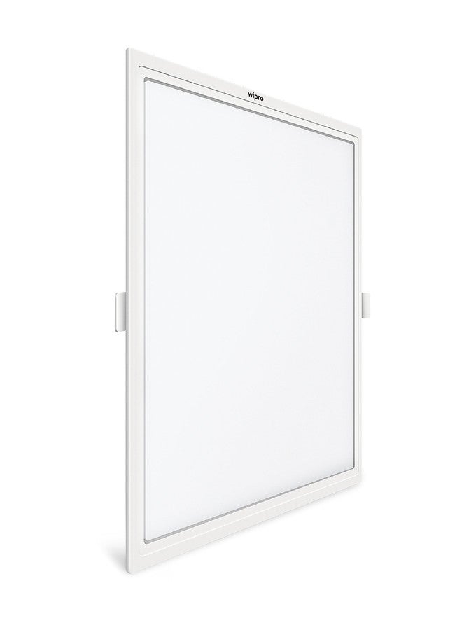 ويبرو لوحة إضاءة مربعة من ويبرو غارنيت بقوة 10 واط بتقنية LED Wave Infinity | ضوء أبيض دافئ (2700 كلفن) | لوحة بدون إطار بتصميم فائق النحافة | إضاءة غائرة للأسقف المعلقة | فتحة بارزة - 130 × 130 مم | عبوة من قطعة واحدة - Image 2