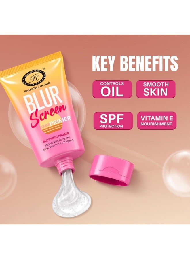 Fashion Colour Blurring Primer Sunscreen | Broad Spectrum SPF 30 | Gel Based Primer Sunscreen | For Oily, Combination, Normal Skin | Lightweight | Non Greasy | 30ML - Image 3