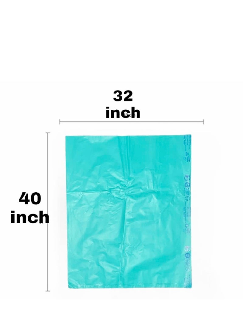 Generic HEAVY DUTY Large Size 24x30 Inch Pack of 6 Blue 8 Pcs in Each Pack 75 Micron Biodegradable Garbage Bag TrashDustbin Bags Weight 500 Gram for Each Pack  - Image 2