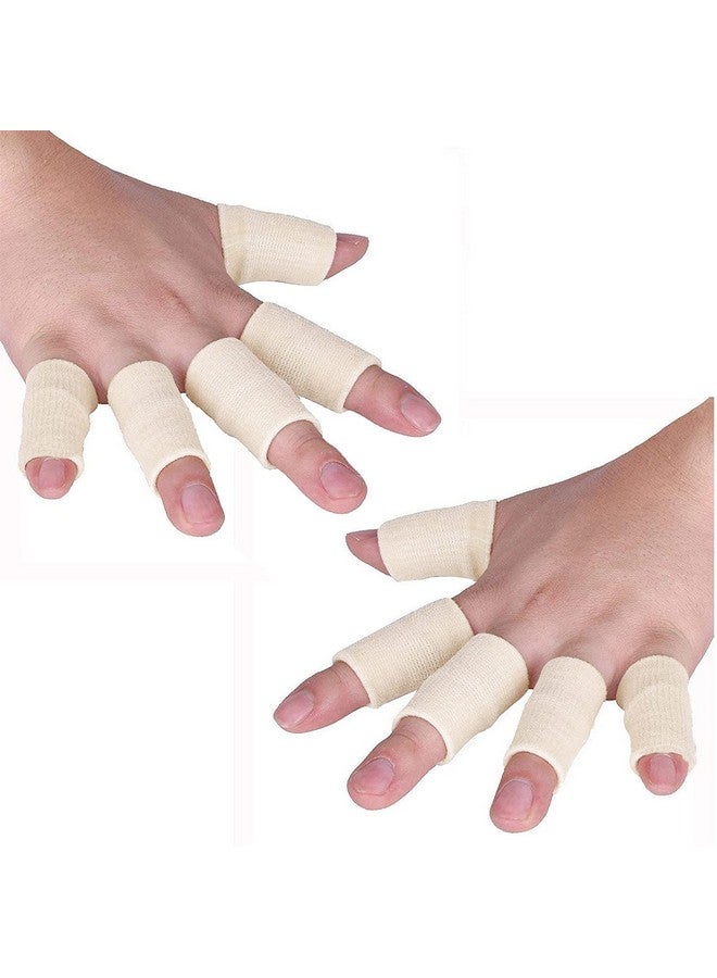 JoyFit Spandex Finger Support-Adjustable Pain Relief&Sleeve Protector With Comfortable Cushion Pressure For Cricket,Exercise,Gym Fitness,Volleyball,Badminton&Tennis,Men&Women [10 Pc.],Free size - Image 1