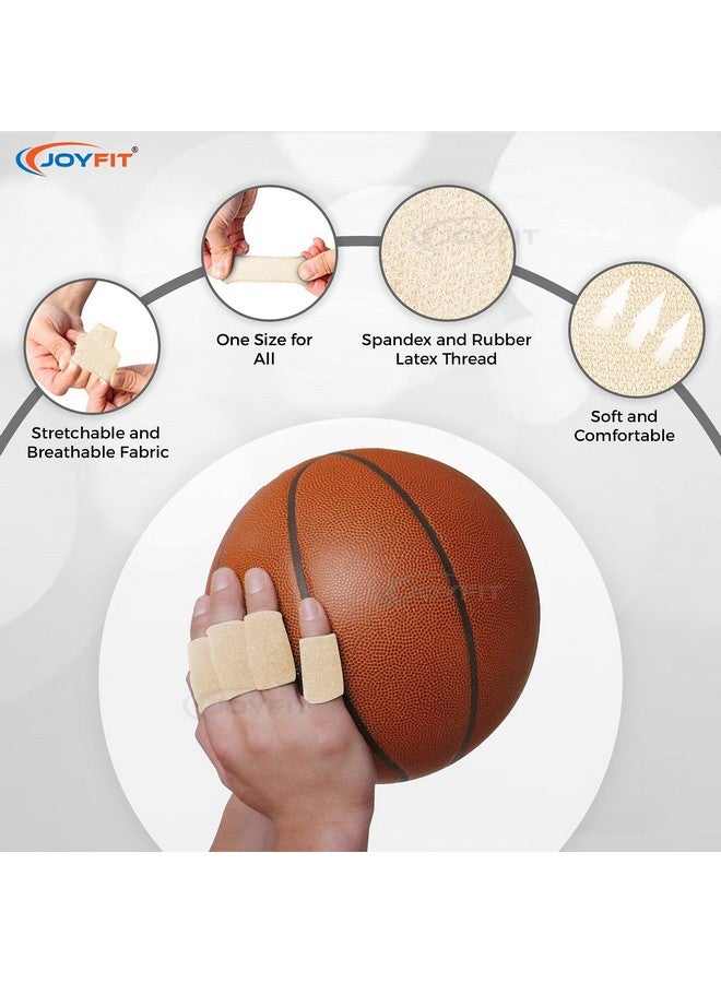 JoyFit Spandex Finger Support-Adjustable Pain Relief&Sleeve Protector With Comfortable Cushion Pressure For Cricket,Exercise,Gym Fitness,Volleyball,Badminton&Tennis,Men&Women [10 Pc.],Free size - Image 2