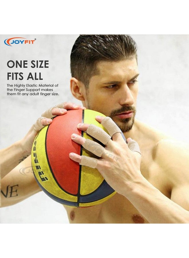 JoyFit Spandex Finger Support-Adjustable Pain Relief&Sleeve Protector With Comfortable Cushion Pressure For Cricket,Exercise,Gym Fitness,Volleyball,Badminton&Tennis,Men&Women [10 Pc.],Free size - Image 5