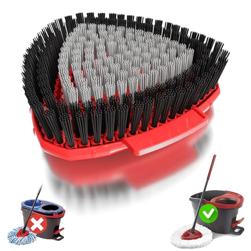 SuperAbound Upgraded Spin Mop Replacement Scrub Brush Heads Compatible with Ocedar EasyWring 1 Tank,Full Bristle Scrubber Replace Great for Kitchen, Bathroom, Pools,Deck Hard Floor Cleaning - Image 1