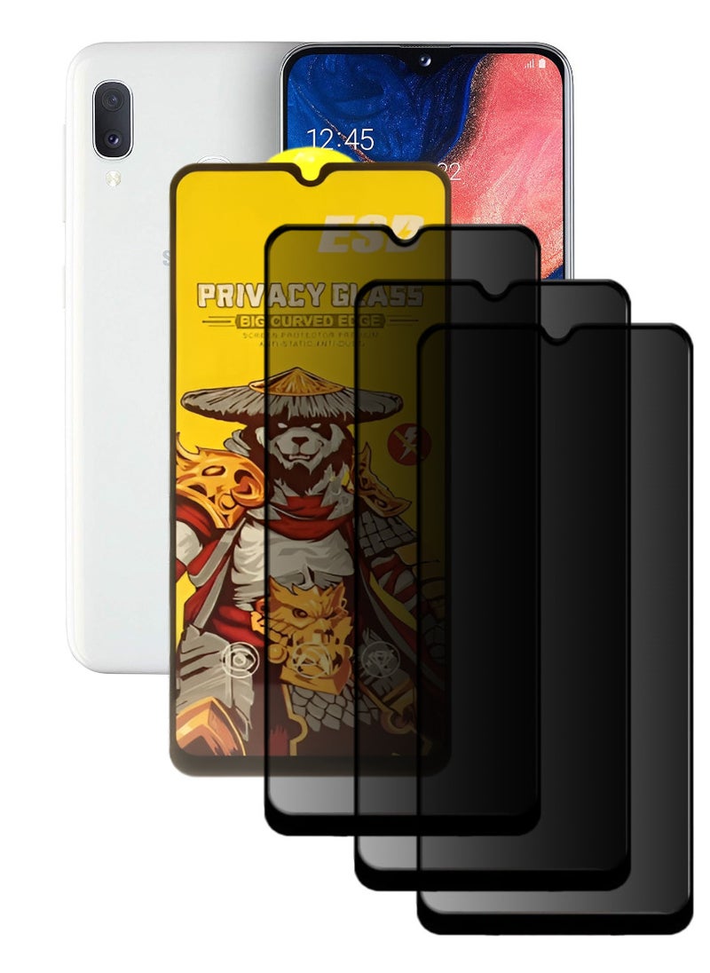 ESD 3 Pieces Tempered Dustproof Privacy Glass Screen Protector Compatible For Samsung Galaxy A20 - Image 1