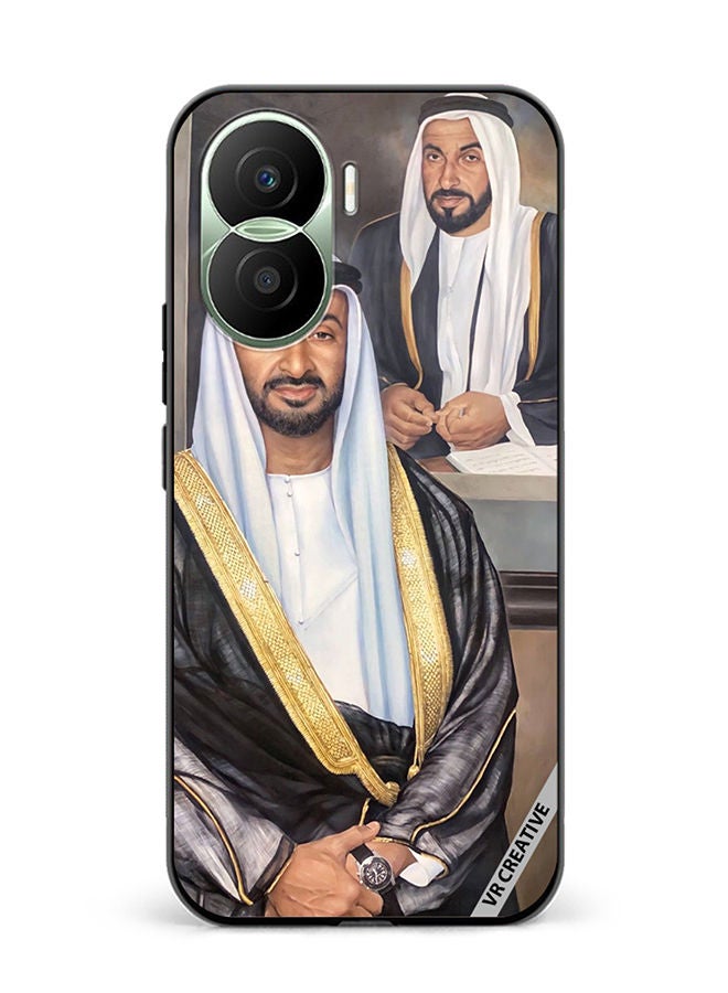 VR CREATIVE Protective Case Cover For Honor Play7T Pro Sheikh Mohamed Bin Zayed Al Nahyan And Sheikh Zayed Bin Sultan Al Nahyan Design Multicolour - Image 1