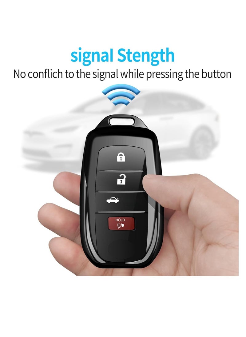 Generic Toyota keys with this special soft TPU cover compatible with models like Land Cruiser (2019-2022) Venza (2021-2022) RAV4 Prime Hilux Fortuner Tundra (2022) and Corolla Cross  - Image 2
