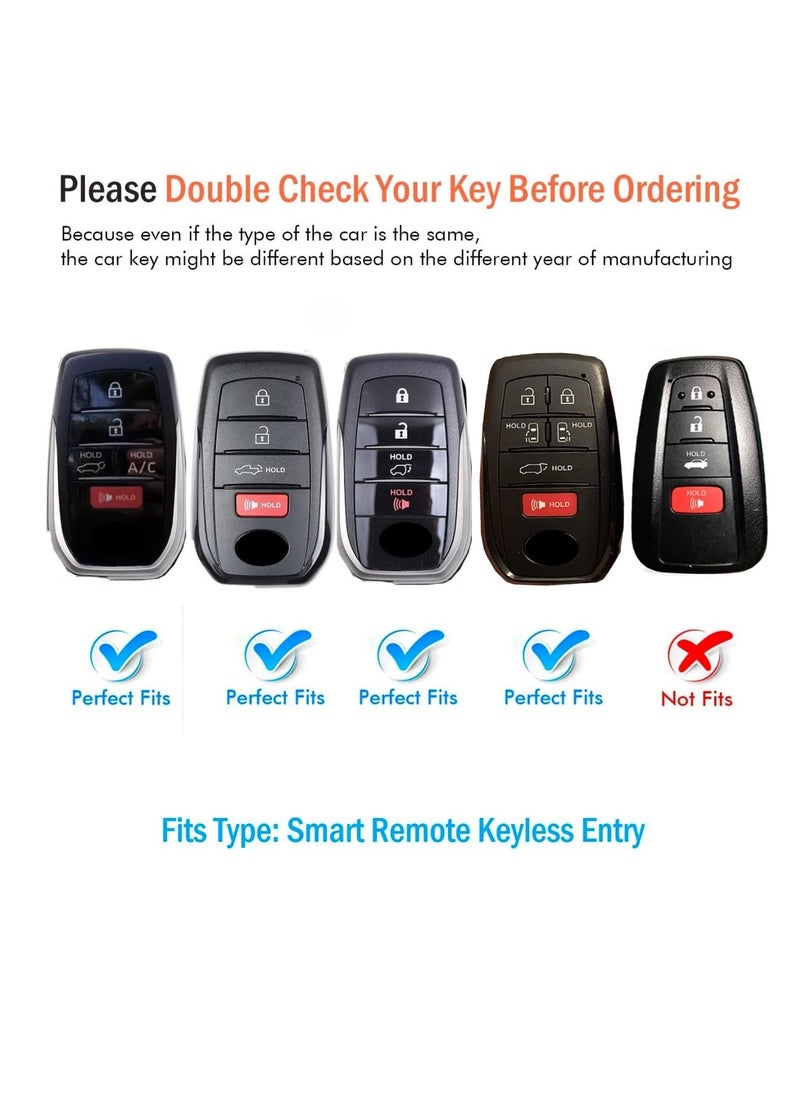Generic Toyota keys with this special soft TPU cover compatible with models like Land Cruiser (2019-2022) Venza (2021-2022) RAV4 Prime Hilux Fortuner Tundra (2022) and Corolla Cross  - Image 3