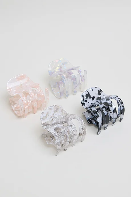 أر أند بي 4 Pack Printed Claw Clips