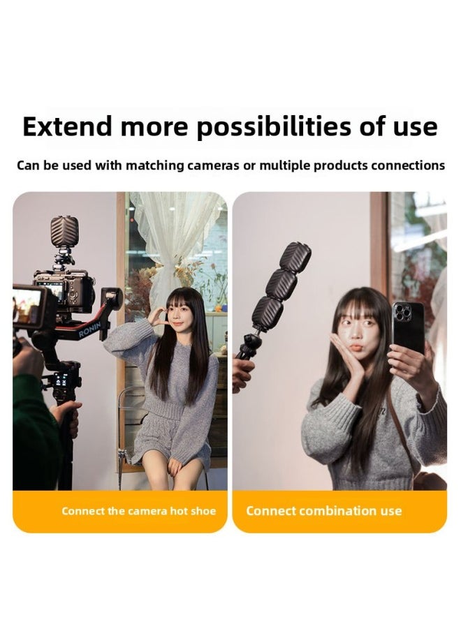 Generic - RGB Fill Light Portable Live Broadcast Beauty Fill Light Cold Boot Mouth Clip Type Multi-gear Handheld Pocket Light-Specifications:D2 White [1000 MA Three-color Temperature Handheld Desktop]] - Image 1