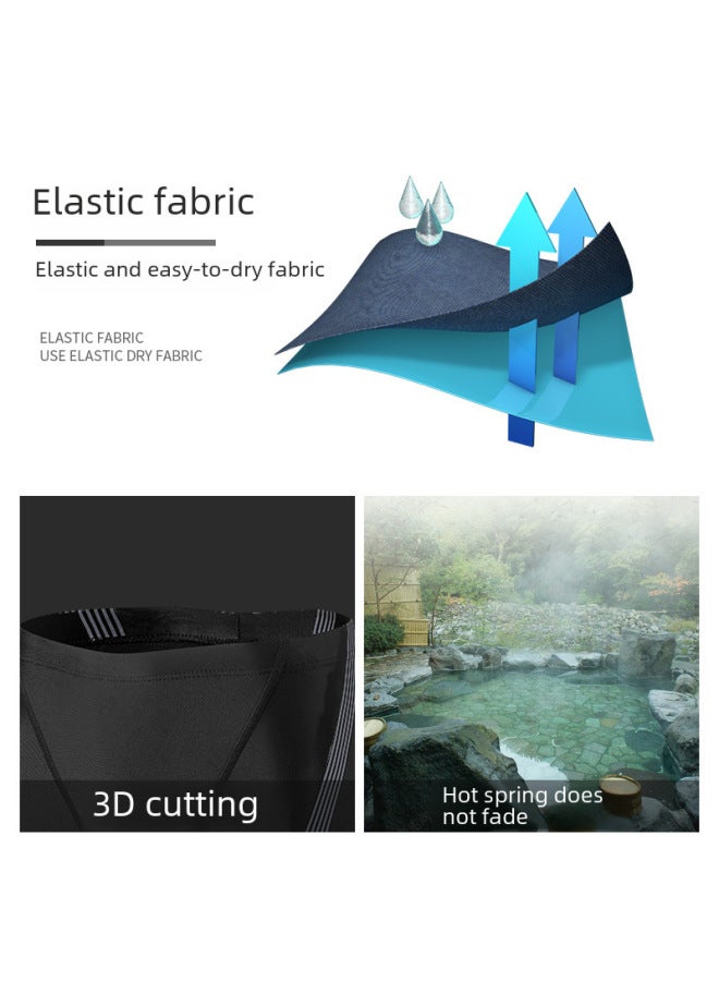 إسكدنيا سراويل السباحة للرجال، ملابس سباحة مضادة للإحراج، سراويل سباحة للشاطئ، بدلة سباحة للرجال، ملابس سباحة سريعة الجفاف، سراويل الشاطئ - اللون: 62211+52201، حجم البدلة: XXL 【التوصية 65.00 كجم - 75.00 كجم】】 - Image 4