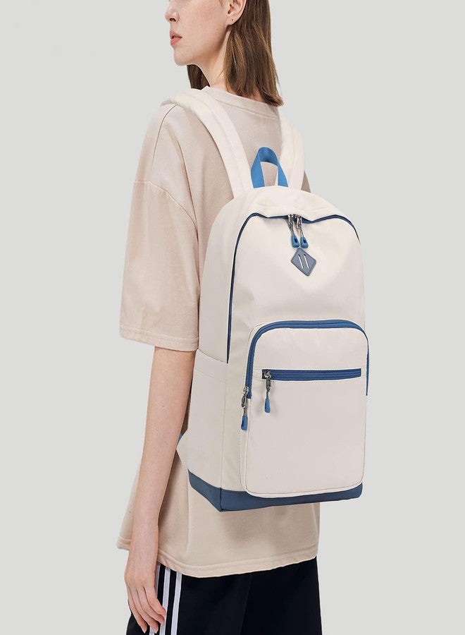 Lohol Lightweight & Casual Daypacks for Men, Women & Students, Perfect Daily Backpack for School, Work, and Travel, Beige, Medium, Rucksack Backpacks - Image 2