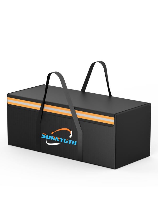 SunnyLith Large Fireproof Document Bags, 24x12x12" Waterproof Storage Firesafe Bag, Large Capacity Waterproof Storage Box with Reflective Strip for Valuables & Passport, Silicone Coating & Zipper Closure - Image 1