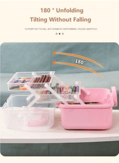 Small Tool Organizer,Toy Organizer,Pencil Case,Small Box, Organizer, Folding Tool Box, Craft Organizer with Handle, Pink - pzsku/ZF4913ECB2A2D18145275Z/45/1741229707/8d014fd4-1761-48e0-a755-07efadeb0e34