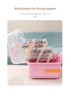 Small Tool Organizer,Toy Organizer,Pencil Case,Small Box, Organizer, Folding Tool Box, Craft Organizer with Handle, Pink - pzsku/ZF4913ECB2A2D18145275Z/45/1741229707/e5e4ab48-c31e-4ee9-8f7b-f278befea9d4