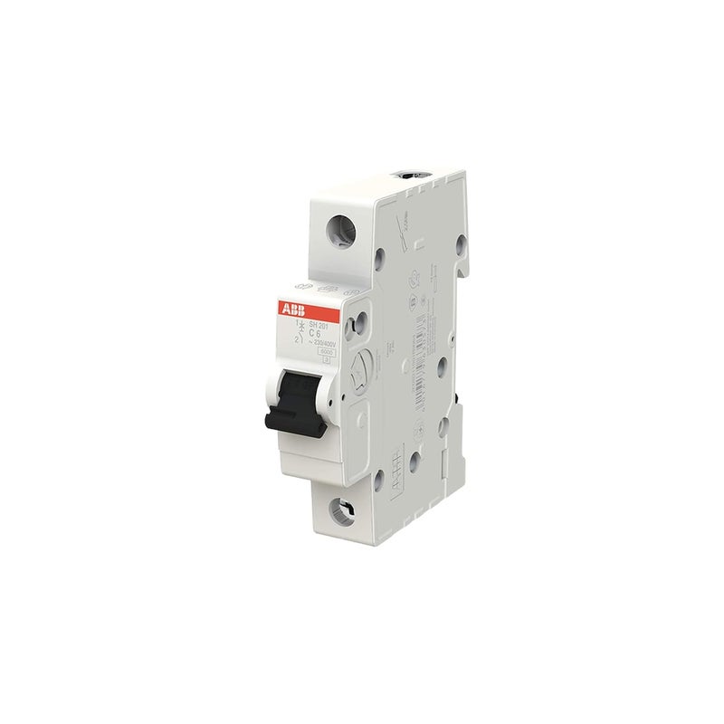 ABB SH201-C6 Miniature Circuit Breaker, 1 Pole, 6 Amp - Image 2