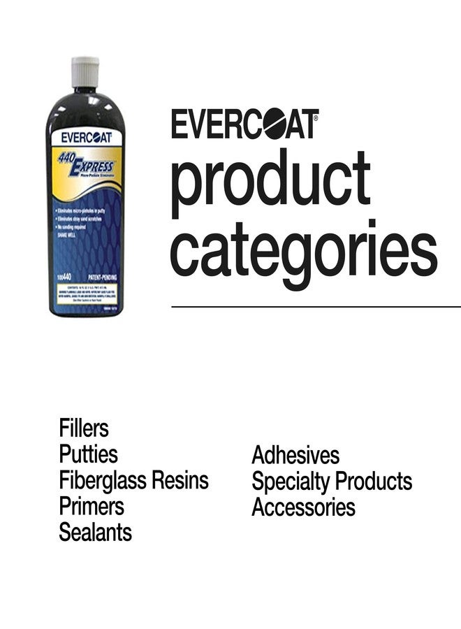 مزيل الثقوب الدقيقة Evercoat 440Express للأسطح المطلية بالبرايمر المتصلبة، والحشوات، والمعاجين - 16 أونصة سائلة - Image 5