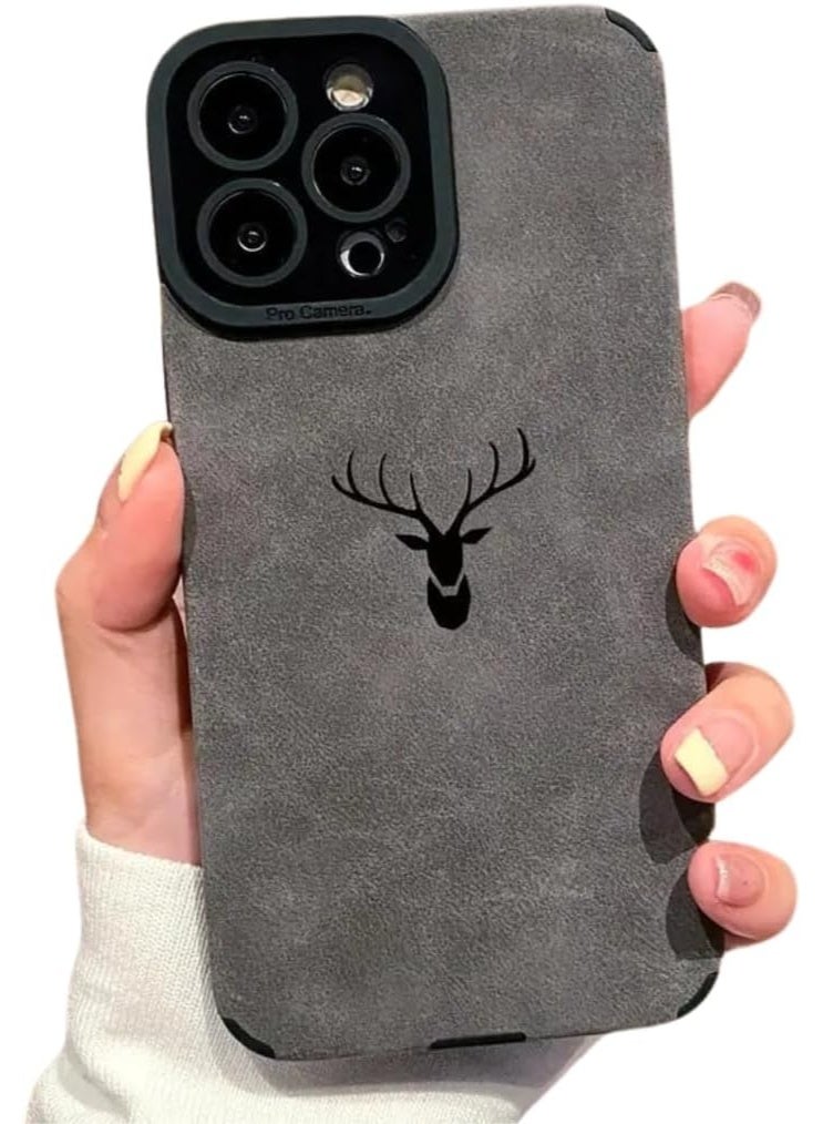 iPhone 15 Pro Max Case Black – Deer Head Design, Scratch-Resistant Magnetic Back Cover - Image 1