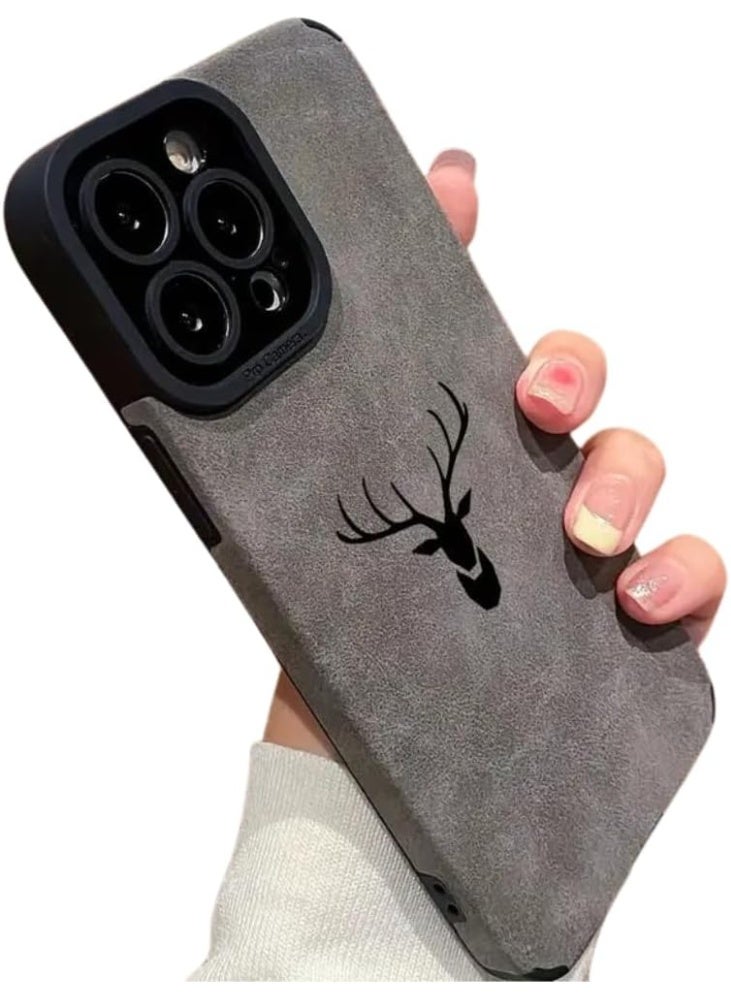 iPhone 15 Pro Max Case Black – Deer Head Design, Scratch-Resistant Magnetic Back Cover - Image 3