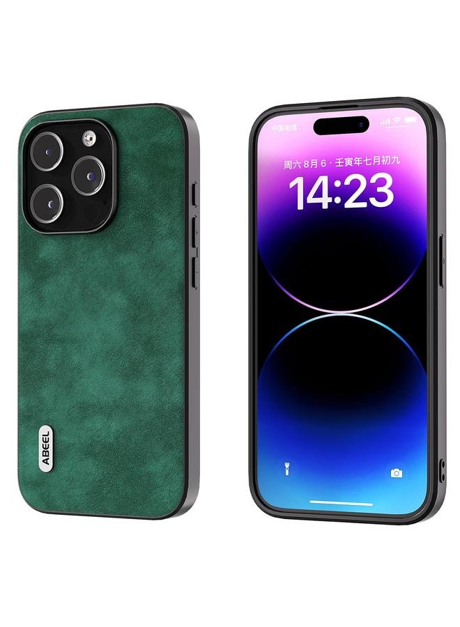S-TOP Case For iPhone 15 Pro ABEEL Morocco Texture PU Phone Case - Image 1