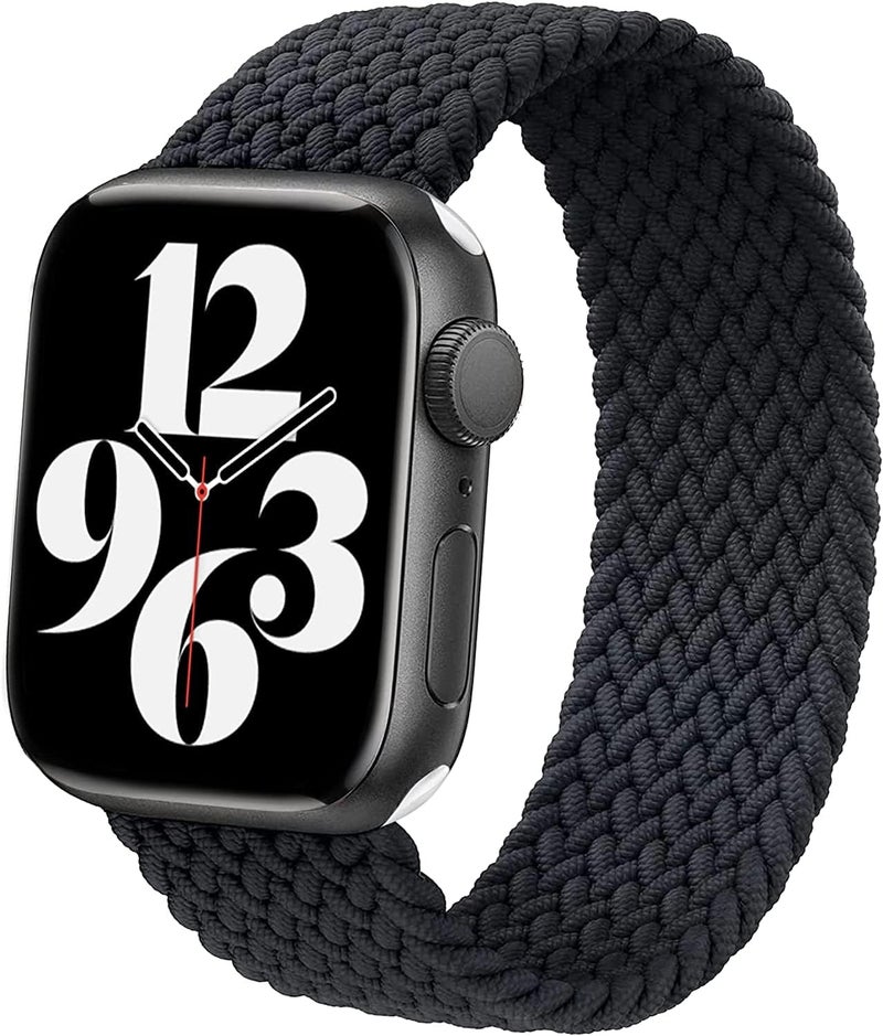 Braided Solo Loop Nylon Strap for Apple Watch, Elastic Bracelet for Series Ultra 2 | 9 | 8 Ultra | 8 | 7 | 6 | 5 | 4 | 3 | SE with metal connectors - Image 2