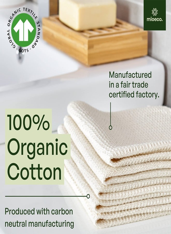 mioeco 10 Pack Reusable Kitchen Paper Towels Washable - Super Absorbent Natural unPaper Towels - Natural Cotton - Reusable, Paperless Kitchen Dish Cloths - 100% Organic - Image 2