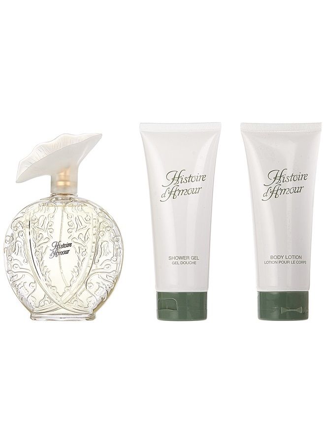Aubusson Histoire D'amour 3 Piece Set (3.4 Ounce Eau de Toilette Spray Plus Body Lotion Plus Shower Gel) - Image 1