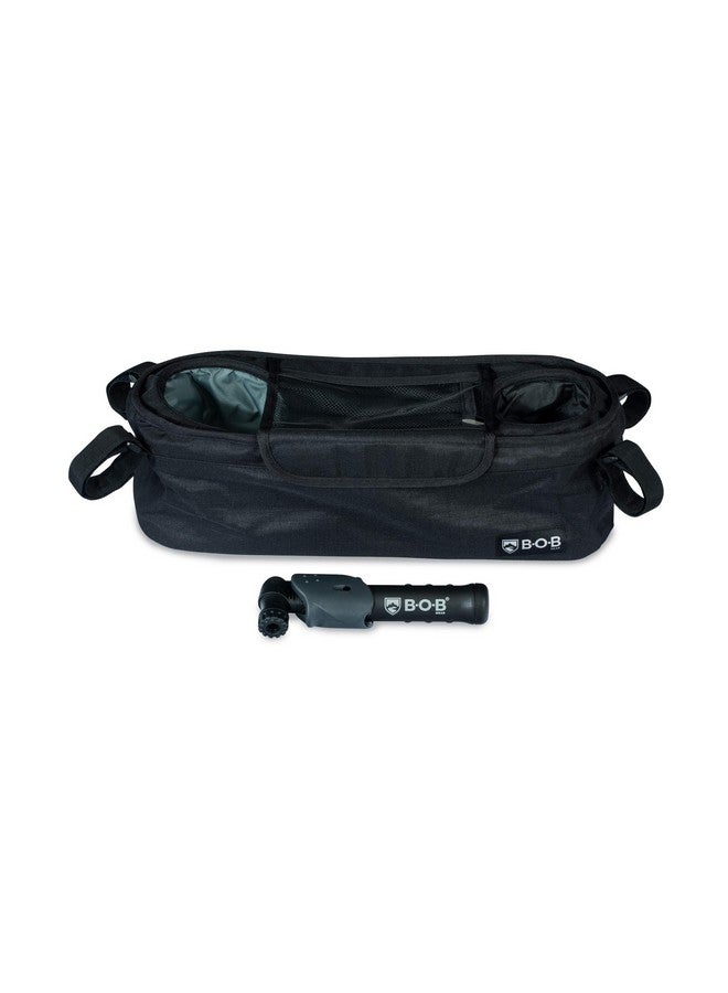 BOB Gear Deluxe Handlebar Console With Tire Pump For Single Jogging Strollers Black - Image 1