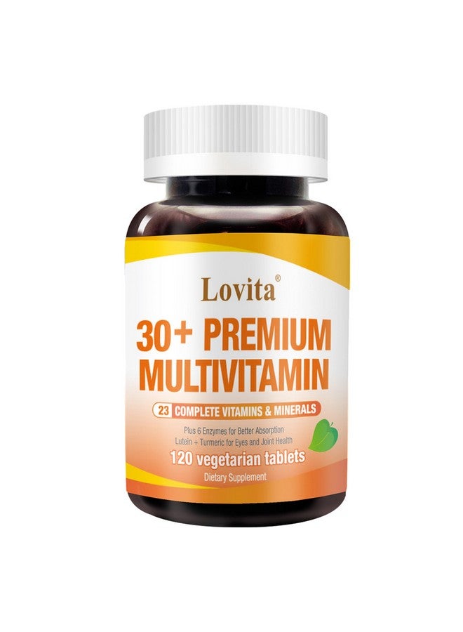 Lovita Premium Multivitamin for Adults 30+ with Enzymes, Turmeric & Comprehensive Nutrient Support - 120 Vegetarian Tablets - Image 1