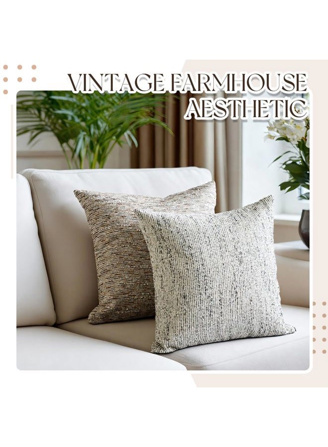 Tegeme 4 Pack Boucle Throw Pillow Covers 18x18 Inch Boho Accent Farmhouse Square Decorative Pillow Covers Cozy Soft Couch Cushion Case for Home Decor Bed Sofa Living Room - Image 5