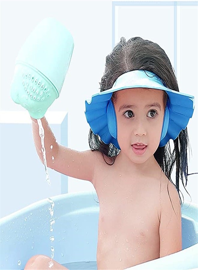 Goolsky Baby Shower Cap, Soft Adjustable Ear Protection Wash Hair Bathing Waterproof , for Cute Kids, Children - Image 1