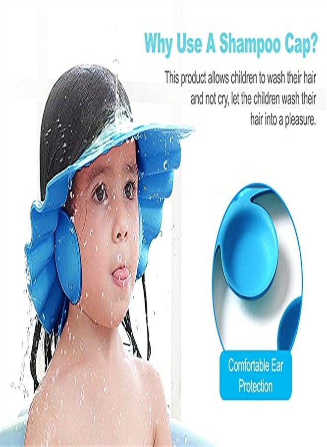 Goolsky Baby Shower Cap, Soft Adjustable Ear Protection Wash Hair Bathing Waterproof , for Cute Kids, Children - Image 5