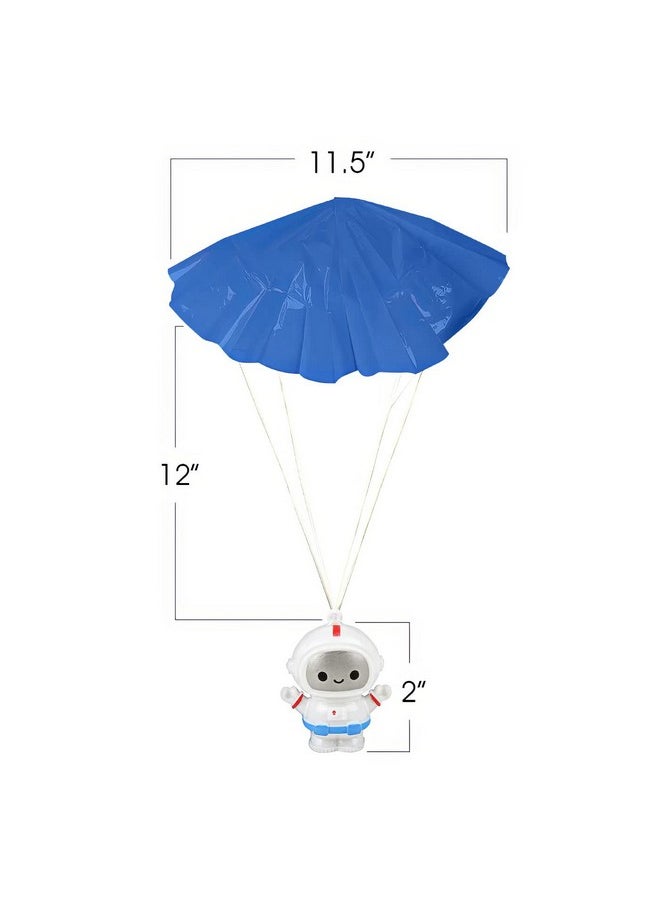 ArtCreativity - Mini Astronaut Paratroopers With Parachutes Bulk Pack Of 24 Durable Plastic Parachute Toys Playset Fun Parachute Party Favors Goodie Bag Fillers For Boys And Girls - Image 1