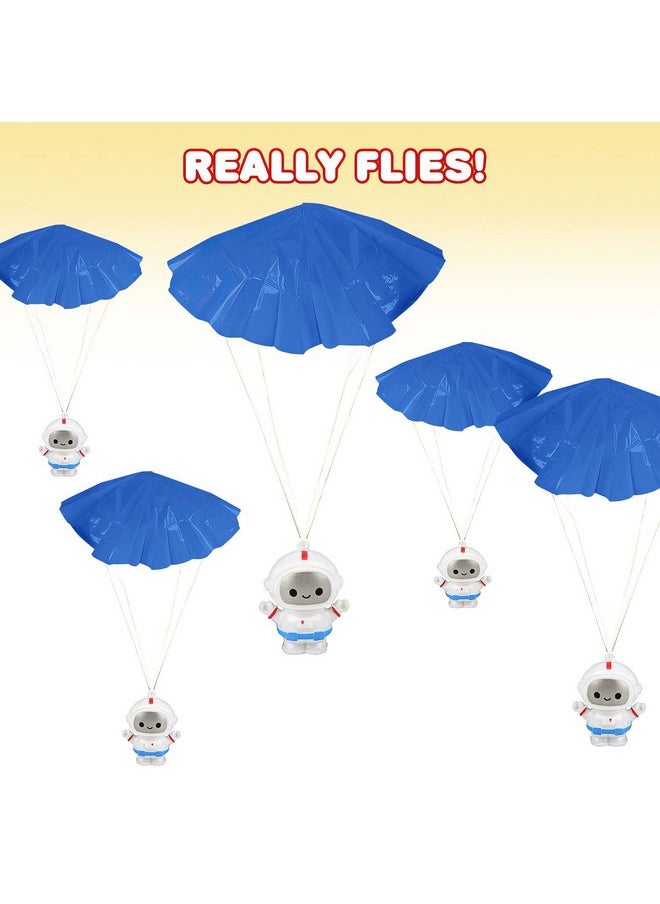 ArtCreativity - Mini Astronaut Paratroopers With Parachutes Bulk Pack Of 24 Durable Plastic Parachute Toys Playset Fun Parachute Party Favors Goodie Bag Fillers For Boys And Girls - Image 1