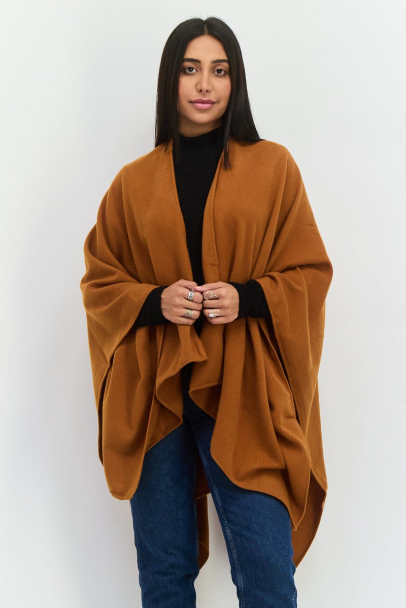Jones New York Women Knitted Super Soft Scarves 195 x 86 cm, Brown  - Image 1