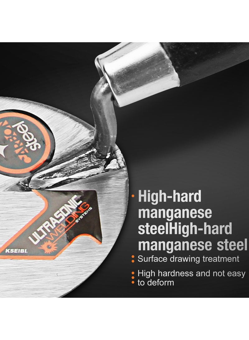 KSEIBI Bricklaying Trowel with Walby Pattern and Wooden Handle – High-Carbon Steel Blade for Durable and Precise  Concrete Work - Image 3