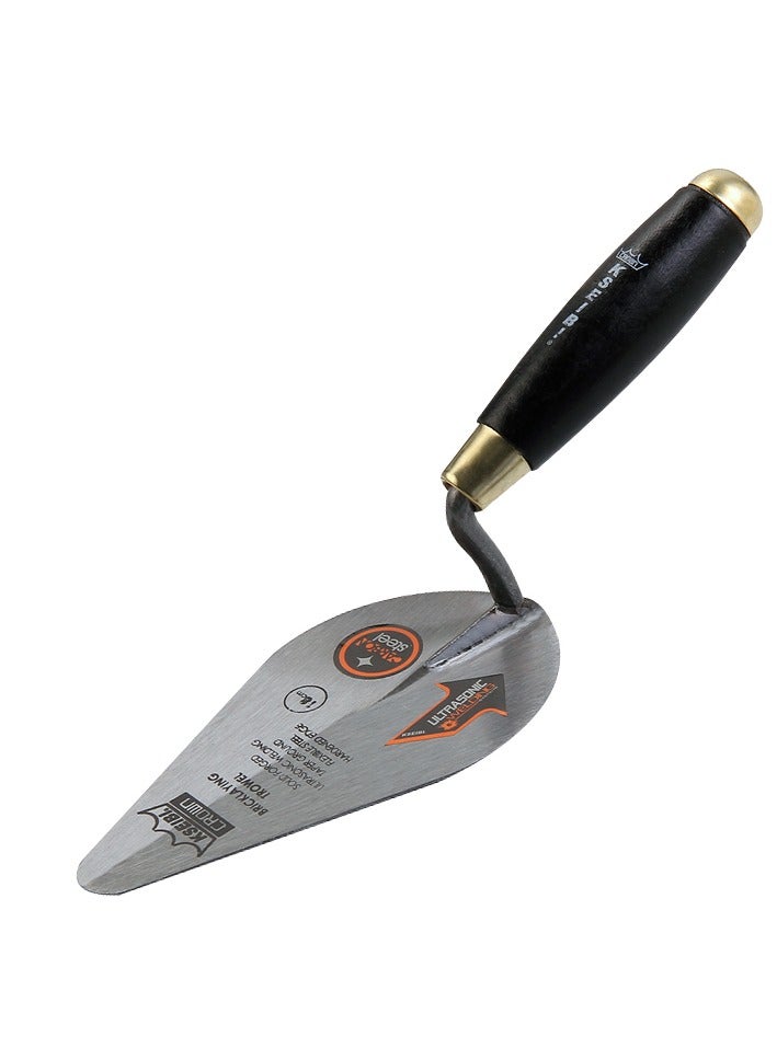 KSEIBI Bricklaying Trowel with Walby Pattern and Wooden Handle – High-Carbon Steel Blade for Durable and Precise  Concrete Work - Image 1
