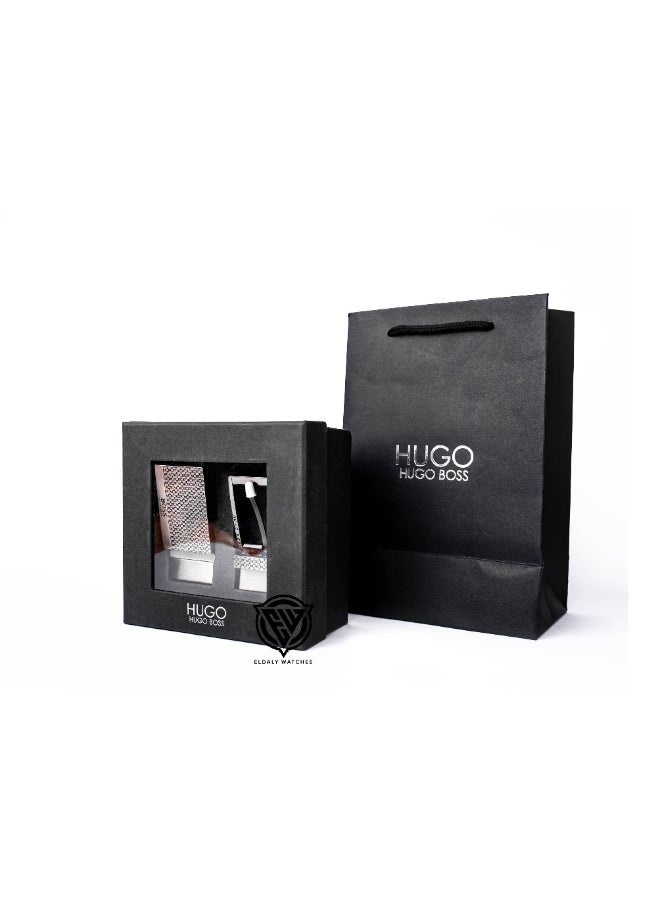 HUGO BOSS Hugo Boss Men's Leather Belt Set with Reversible Strap and Two Buckles  - Image 5
