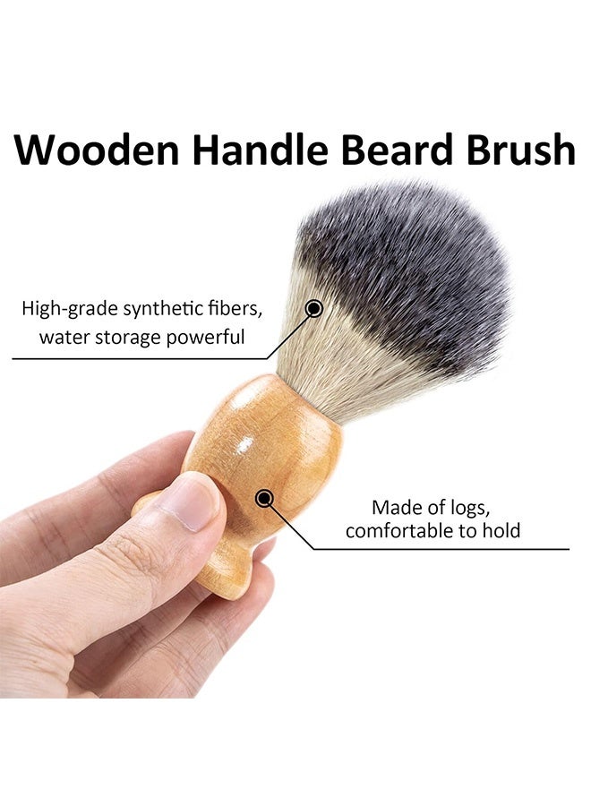 Quantum 2 PCS Shaving Brush, Wet Shave Using Cream & Soap, Hand Crafted Wood Shave Brushes for Men - Image 3