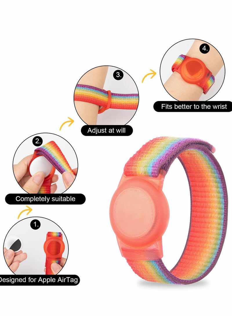 SOLARAE Children's Wristbands Adjustable Wristbands for Apple Airtag Children's Anti-dislodging Breathable Nylon Wristbands - Image 2
