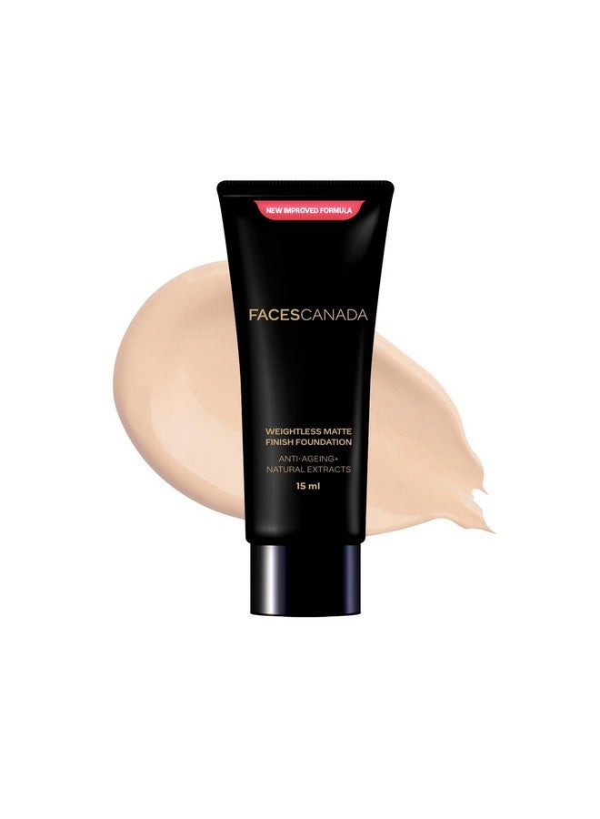 Facescanada كريم أساس خفيف الوزن بلمسة نهائية غير لامعة، بيج، 15 مل، لمسة نهائية طبيعية خفيفة الوزن، مضاد للشيخوخة، لا يسد المسام، غني بزيت بذور الزيتون، مستخلص العنب، زبدة الشيا - Image 1