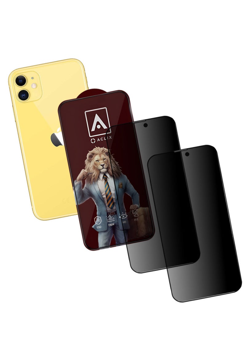 ACLIX 2 Pieces Antistatic ESD Dustproof Premium Quality High Definition Tempered Glass Screen Protector Designed For  iPhone 11 - Image 1