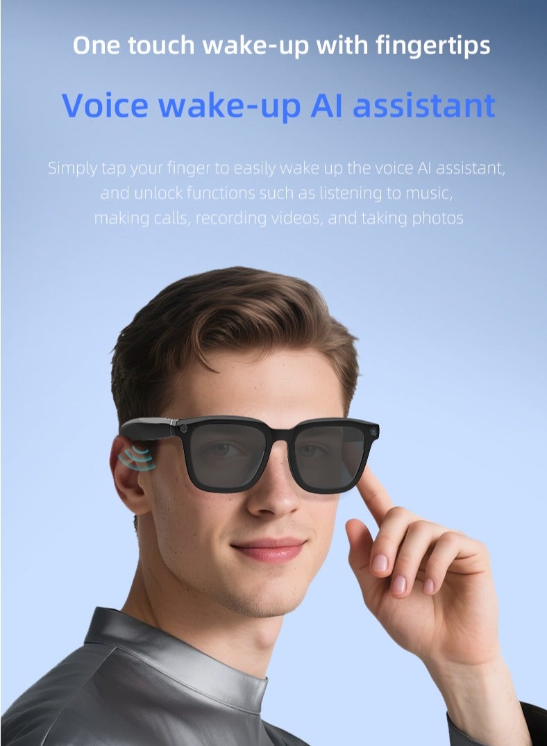 linkship AI Smart Glasses with Camera & ChatGPT - 500W HD Camera, 1080P Video Recording, Real-Time Translation, Image Recognition, Voice Assistant, Bluetooth 5.3, WiFi, HIFI Stereo, ENC Noise Cancellation - Image 4