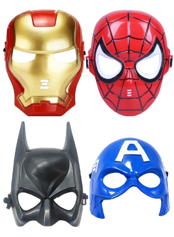 4 PCS Superhero mask for Kids, Super hero Costumes Children's Birthday Parties, Boy Toys Gifts for Halloween Cosplay Parties - Image 1