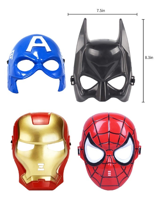 4 PCS Superhero mask for Kids, Super hero Costumes Children's Birthday Parties, Boy Toys Gifts for Halloween Cosplay Parties - Image 2