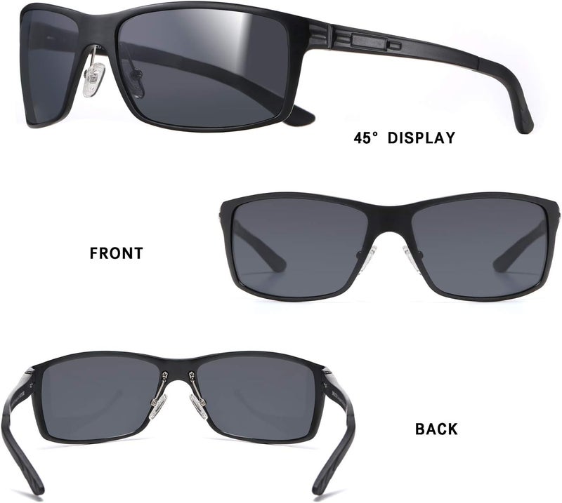 Duco Polarized Sports Sunglasses For Men Durable Metal Frame Sun Glasses For Driving Cycling Baseball Running Golf 9018 - Image 2