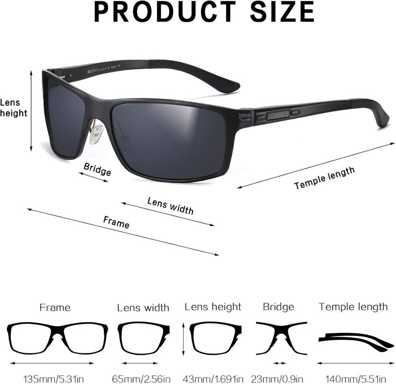 Duco Polarized Sports Sunglasses For Men Durable Metal Frame Sun Glasses For Driving Cycling Baseball Running Golf 9018 - Image 4