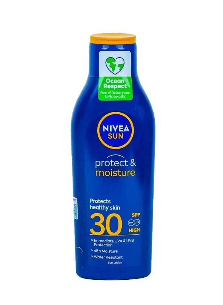 Nivea SUN Protect & Moisture Sun Lotion, UVA & UVB Protection, SPF 30 Blue 200ml