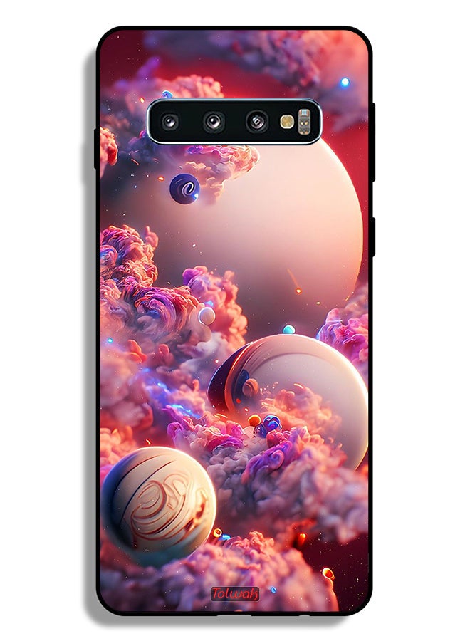 Tolwak Samsung Galaxy S10 Plus Protective Case Cover Clouds Abstract Art - Image 2