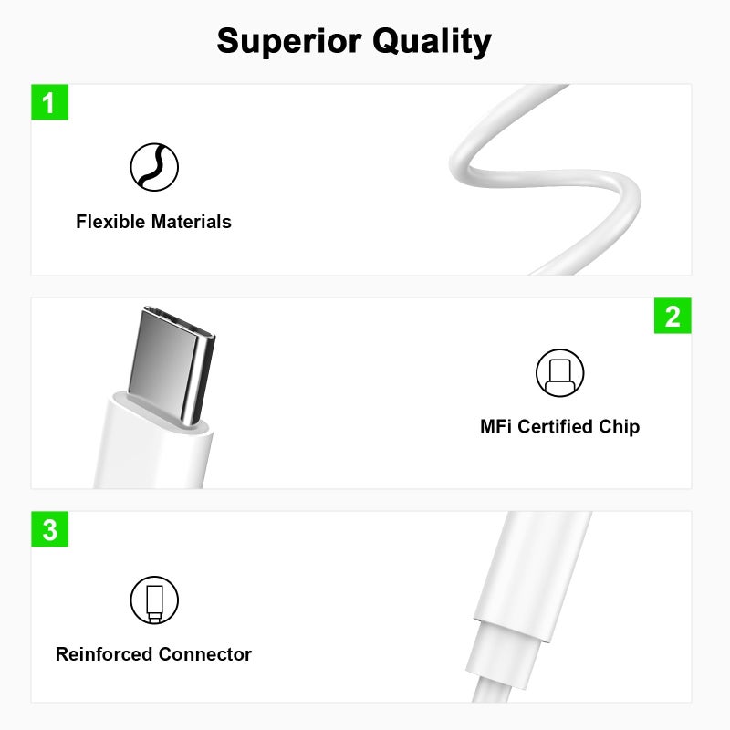 esbeecables [Apple MFi Certified] iPhone 17 16 15 Headphone Adapter, 2 Pack USB Type C to 3.5mm Female Aux Audio Dongle Adapter Cable Cord for iPhone 17 16 15 Pro Max, Galaxy S25 S24 S23 Ultra, Pixel 9 8 7 - Image 5